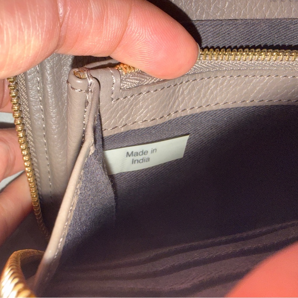 See By Chloé Taupe Leather Zip Wallet with Tassel - Picture 10 of 15